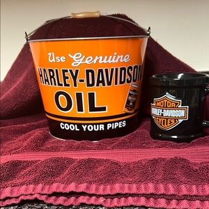Harley Davidson Ice Bucket and Coffee Mug